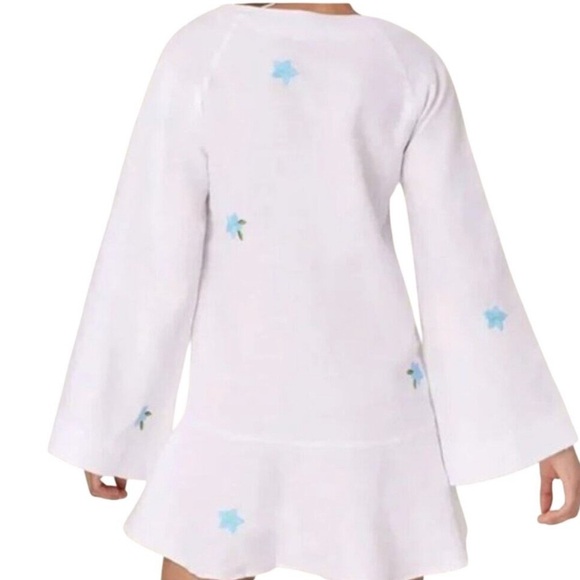 NWT $259 FANM MON x ANDIE The Serik Mini Dress Linen Embroidered Floral White S - Picture 5 of 5